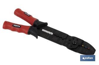 Crimping tool | For insulated and tinned terminals | Length: 220mm - Cofan