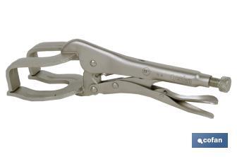 Locking pliers with jaws | Suitable for sheet metal plate | Length: from 8" to 11" - Cofan