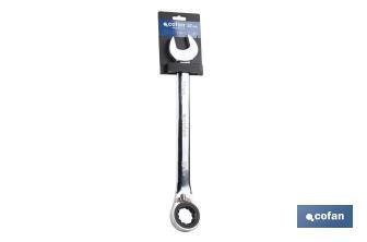 Clé combinée à cliquet réversible | Dimensions de 8 jusqu'à la 32 mm | Acier poli - Cofan
