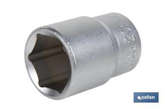 3/8" Drive socket | 6-point socket head | Size from 8 to 22mm - Cofan