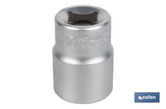 3/8" Drive socket | 6-point socket head | Size from 8 to 22mm - Cofan