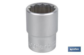 1/2" Drive socket | Bi-hexagonal socket head | Size from 8 to 32mm - Cofan