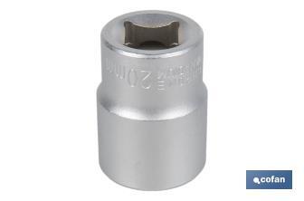 1/2" Drive socket | Bi-hexagonal socket head | Size from 8 to 32mm - Cofan