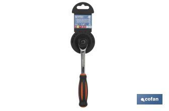 Carraca dual de doble acción | Carraca de 1/4" y de 1/2" | 52 dientes | Giro izquierda y derecha - Cofan