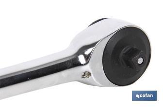 Carraca dual de doble acción | Carraca de 1/4" y de 1/2" | 52 dientes | Giro izquierda y derecha - Cofan