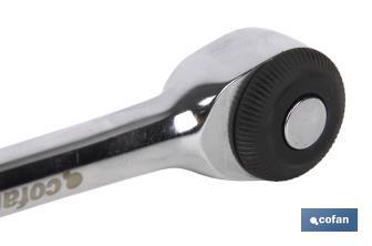 Carraca dual de doble acción | Carraca de 1/4" y de 1/2" | 52 dientes | Giro izquierda y derecha - Cofan
