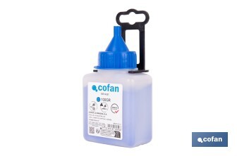 Flacon de poudre bleue de traçage | Pour cordeau | Capacité : 100, 250, 500 ou 1000 - Cofan