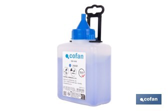Flacon de poudre bleue de traçage | Pour cordeau | Capacité : 100, 250, 500 ou 1000 - Cofan