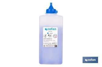 Flacon de poudre bleue de traçage | Pour cordeau | Capacité : 100, 250, 500 ou 1000 - Cofan