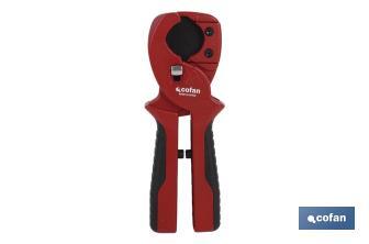 Hose cutter | Size: 28mm (1" 1/8) | Suitable for PVC tubes, hoses and pipes - Cofan