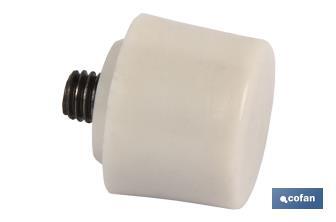 Recambio Martillo Nylon/Poliuretano |Color Blanco o Negro | Medidas Ø 28, 35, 45 mm - Cofan