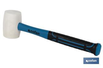 White rubber mallet | Available in three different weights | Rubber head - Cofan