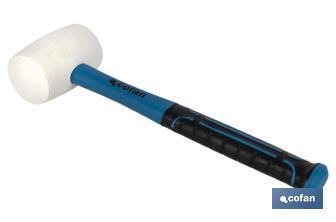 White rubber mallet | Available in three different weights | Rubber head - Cofan