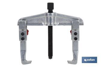 Universal sliding arm gear puller | With 2 articulated jaws | Available in various sizes - Cofan