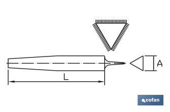 Lima triangular extra-fina aguçada - Cofan