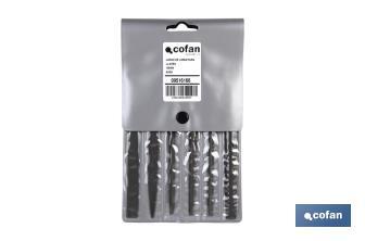 Juego de Limas para llaves |  Contenido de 6 unidades | Longitud 100 mm - Cofan
