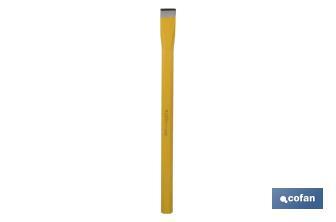 Flat chisel with hex shank | With no protective handle | Available in various sizes | Steel - Cofan