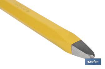 Point head chisel with hex shank | With no handle | Available in various sizes | Steel - Cofan