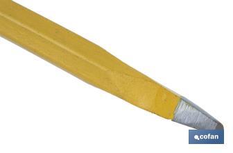 Point head chisel with hex shank | With protective handle | Available in various sizes | Steel - Cofan