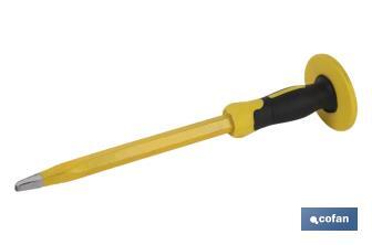 Point head chisel with hex shank | With protective handle | Available in various sizes | Steel - Cofan