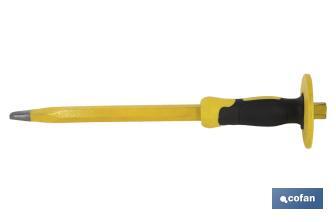 Point head chisel with hex shank | With protective handle | Available in various sizes | Steel - Cofan