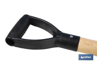 Horca para cavar de acero endurecido | 4 dientes | Ideal para jardinería y agricultura | Medidas: 23 x 105 cm - Cofan