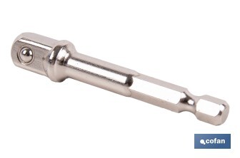 Adaptador de portavasos 3/8" para vasos de 1/4" | Longitud: 65 mm | Fabricado en acero cromo vanadio - Cofan