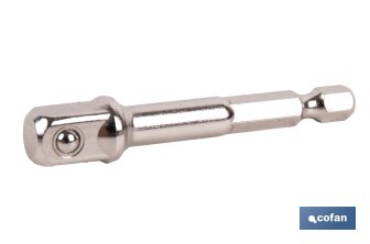 Adaptador de portavasos 3/8" para vasos de 1/4" | Longitud: 65 mm | Fabricado en acero cromo vanadio - Cofan