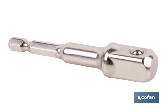 Adaptador de portavasos 1/2" para vasos de 1/4" | Longitud: 72 mm | Fabricado en acero cromo vanadio - Cofan