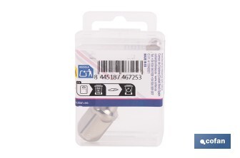 Adaptador de portavasos 1/2" para vasos de 1/4" | Longitud: 72 mm | Fabricado en acero cromo vanadio - Cofan