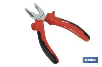 Reinforced combination pliers | Electrician pliers with ergonomic handle | Size: 200mm - Cofan