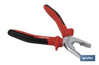 Reinforced combination pliers | Electrician pliers with ergonomic handle | Size: 200mm - Cofan