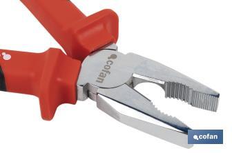 Reinforced combination pliers | Electrician pliers with ergonomic handle | Size: 200mm - Cofan