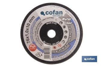 Disques de coupe précise pour acier INOX - Cofan