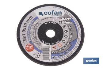 Disques de coupe précise pour acier INOX - Cofan