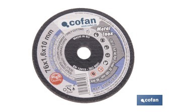 Disques de coupe précise pour acier INOX - Cofan