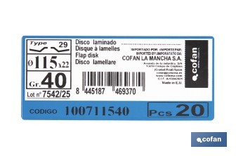 Disco Laminado Profesional Inclinado - Cofan