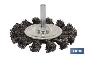 Steel shaft mounted circular brush - Cofan