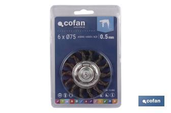 Steel shaft mounted circular brush - Cofan