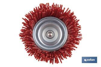 Nylon cup brush | With nylon filaments | Available in different sizes | Suitable for polishing, grinding, removing rust, etc. - Cofan