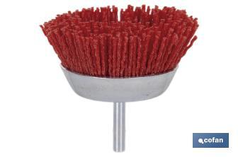 Nylon cup brush | With nylon filaments | Available in different sizes | Suitable for polishing, grinding, removing rust, etc. - Cofan