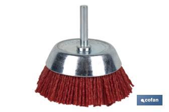 Nylon cup brush | With nylon filaments | Available in different sizes | Suitable for polishing, grinding, removing rust, etc. - Cofan