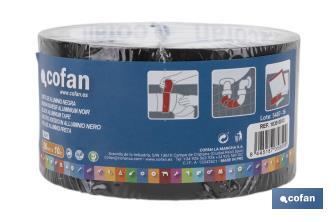 Cofan Fita Adesiva de Alumínio 30 Microns| Cor Preta | Medida: 50 mm x 10 m  - Cofan