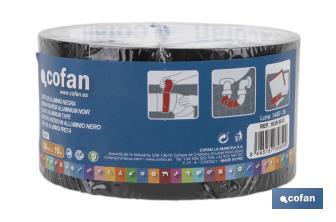 Black aluminium tape 30 microns | Black | Size: 50mm x 10m  - Cofan