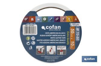 Cofan Fita Americana 180 Microns| Cor Branca | Diferentes medidas - Cofan