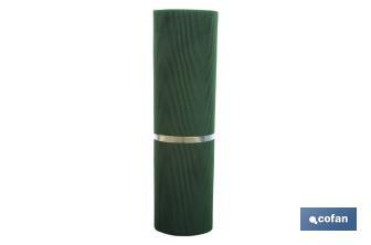 PVC square mesh | Mesh aperture of 5mm | Available in green | Size: 1 x 25mm - Cofan