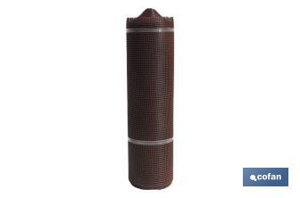 Grillage en PVC | Maille carrée de 10 mm | Couleur marron | Dimension de 1 x 25 m - Cofan