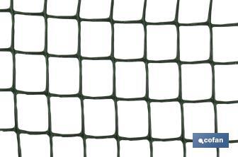 Grillage en PVC | Maille carrée de 20 mm | Couleur verte | Dimension de 1 x 25 m - Cofan
