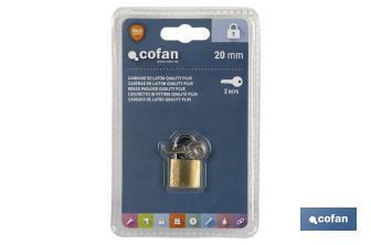 Lucchetto di ottone Quality Plus - Cofan