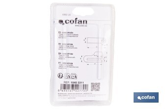 Candado de freno de disco | Cable rojo de 1 metro | Ideal para bicicleta, moto o patinete | Incluye 2 llaves tubulares | Cuerpo de aleación | Medidas: 7,5 x 2,5 x 5,8 cm - Cofan